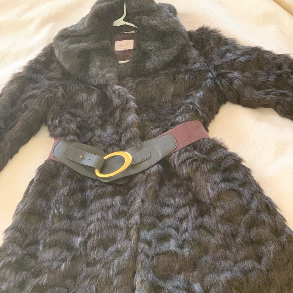 Laundry Faux Fur Coat New without tags - Picture 4 of 8